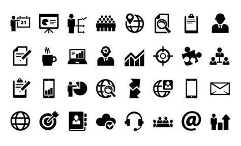 Business Vector Icon Set http://freevectorsite.com/business-vector-icon-set/ | Business icons ...