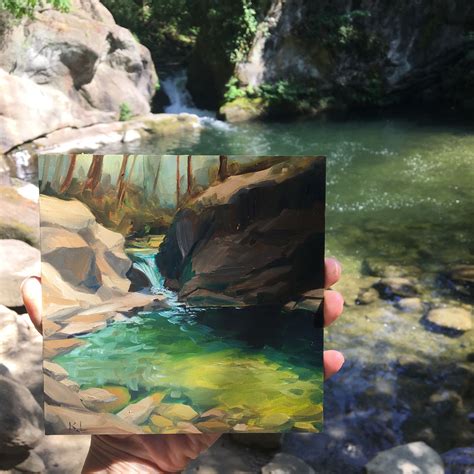 Swimming Hole Plein Air Painting | Painting, Nature paintings, Water painting