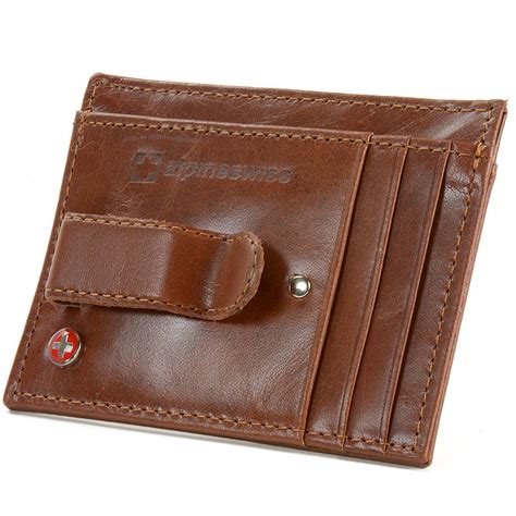 Best Mens Front Pocket Wallet With Money Clip : Alpine Swiss Mens Bifold Money Clip Spring ...