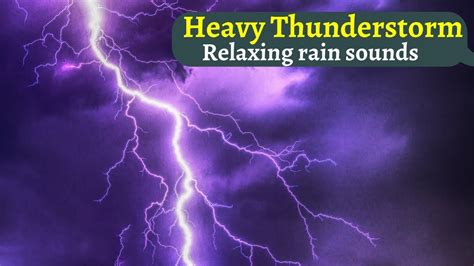 Heavy Thunderstorm sound || Relaxing rain, thunder for sleep-HD nature ...