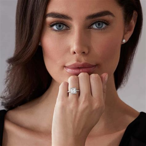 Evermore Princess Cut Diamond Halo Engagement Ring | In Platinum with Diamonds | Garrard