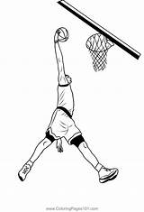 Basketball 1 Coloring Page For Kids  Free Printable sketch template
