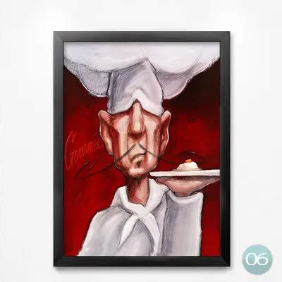 Aliexpress.com : Buy Cartoon Figures Cook Chef Canvas Art Print ...
