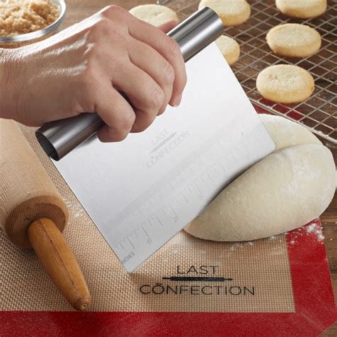 Stainless Steel Pastry Bench Scraper & Dough Cutter - Last Confection, 4.8 x 1 - Baker’s