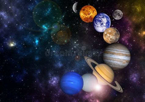 Planets Of The Solar System Stock Illustration - Illustration of ...