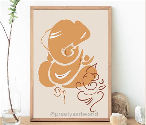 Set of 3 Art Prints I Hindu Elephant God Art Print I Ganesha - Etsy