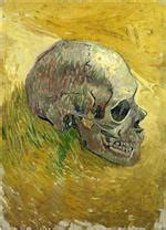 Skull of a Skeleton with Burning Cigarette - Vincent van Gogh Paintings