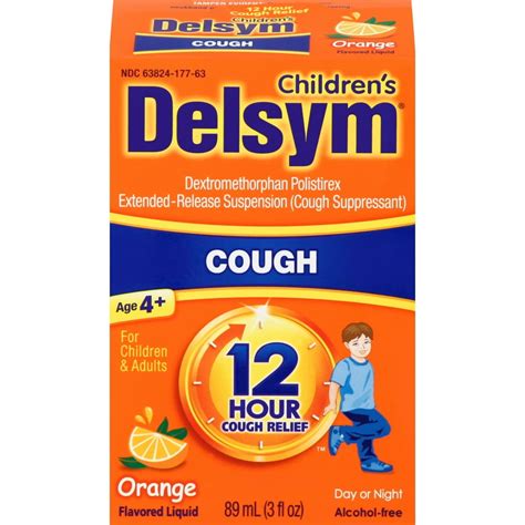 Children’s Delsym 12 hour Cough Relief Medicine, Powerful Cough Relief for 12 Good Hours, Cough ...