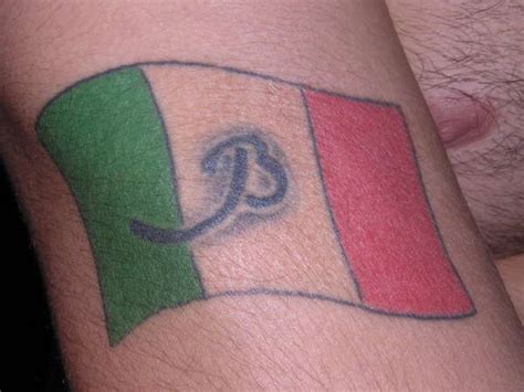 Italian Flag Heart Tattoo