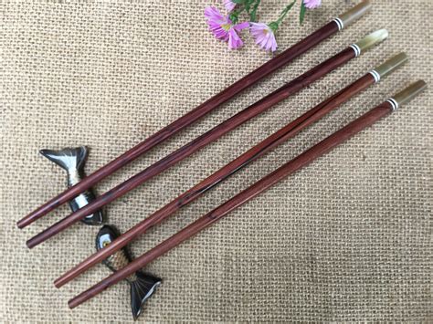 Combo 2 Chopsticks Set With Rests: 2 Pairs of Rosewood - Etsy ...