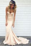Sweetheart Sweep Train Pink Mermaid Prom Dress Evening Dress PG355 - Pgmdress