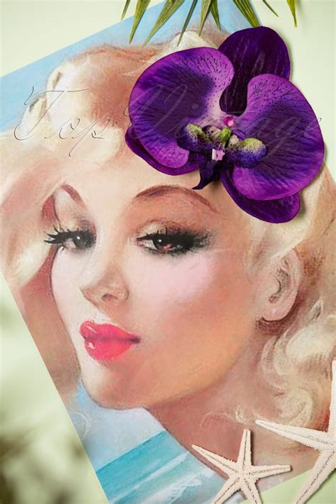 50s Bring Me Purple Orchids Daily Hair Clip