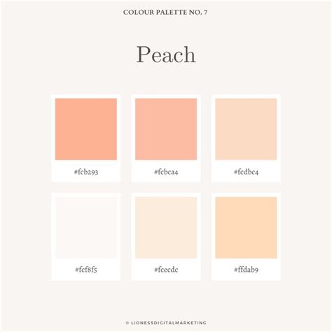 Peach Colour Palette in 2021 | Brand color palette, Instagram template ...