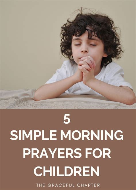 6 Simple Morning Prayers For Children - The Graceful Chapter