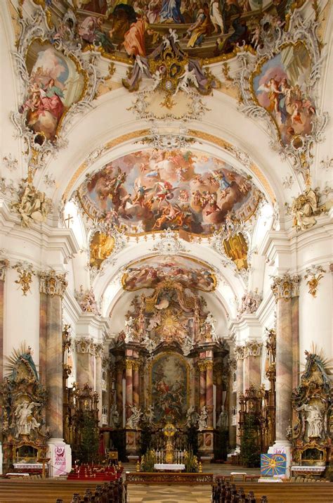 In the basilica of Ottobeuren Abbey in Germany, built in the 18th ...