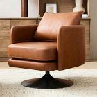 Auburn Leather Swivel Chair | West Elm