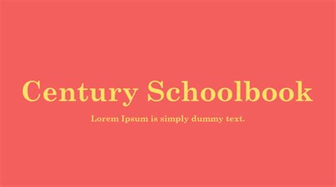 Century Schoolbook Font : Download Free for Desktop & Webfont