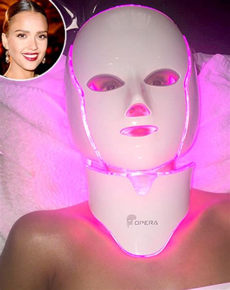 Get the Secret Behind Jessica Alba's Freaky Facial | Led light therapy mask, Light therapy mask ...