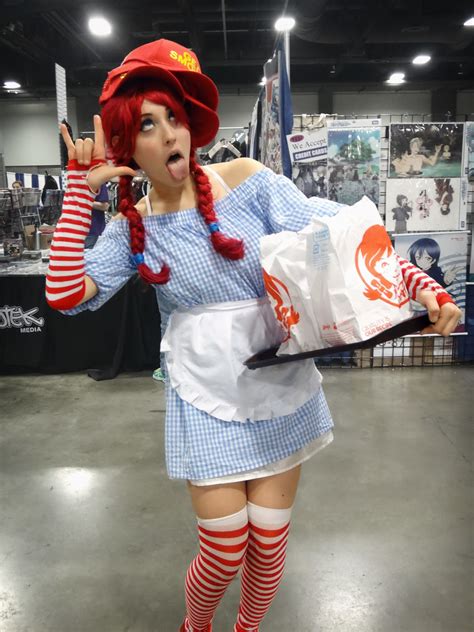 The "Wendy's girl" fast-food mascot | I saw two young ladies… | Flickr