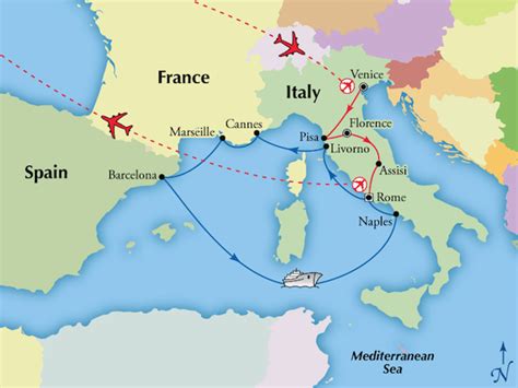 Italy Tour with Western Mediterranean Cruise