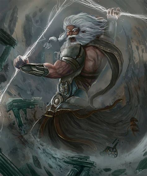 Zeus- God of Thunder, King of the Gods & Ruler of Olympus | Greek mythology art, Ancient greek ...