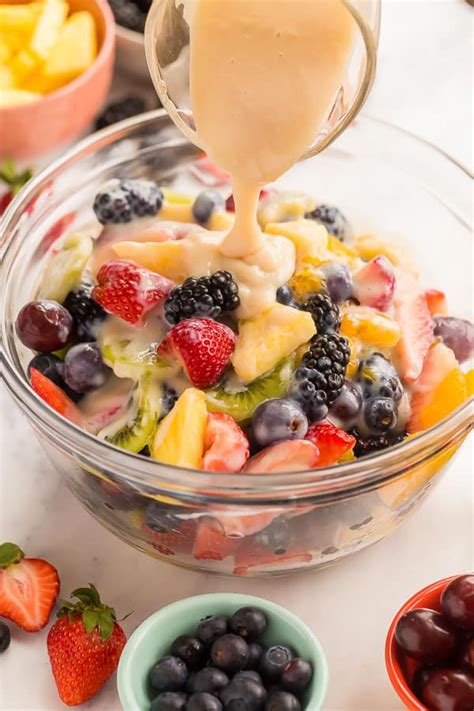 Creamy Fruit Salad Recipe & Vanilla Dressing [VIDEO] - The Recipe Rebel