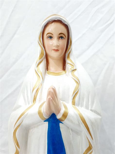 2 Feet Our Lady Of Lourdes Metallic Paint Statue