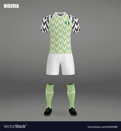 Football kit of nigeria 2018 Royalty Free Vector Image