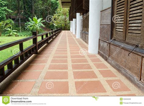 The Balcony with the Garden View Stock Image - Image of trees, natural ...