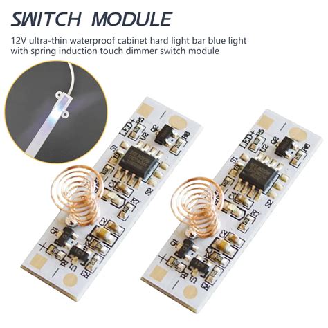 12V LED Light Strip Capacitive Touch Sensor Switch Coll Spring Switch ...