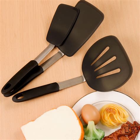 Unique Bargains 3pcs Kitchen Cooking Silicone Spatula Set Heat ...