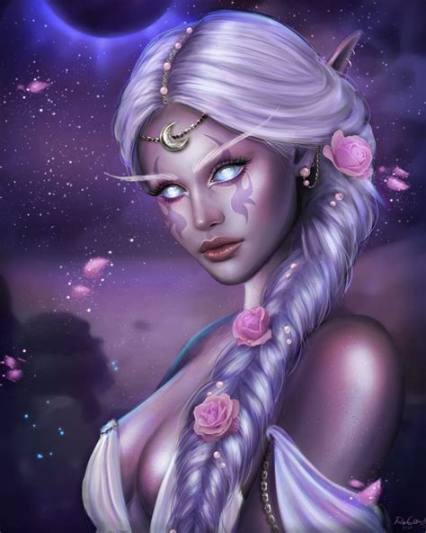 Arwaeya - Priestess of Elune, Ryan C on ArtStation at https://www ...