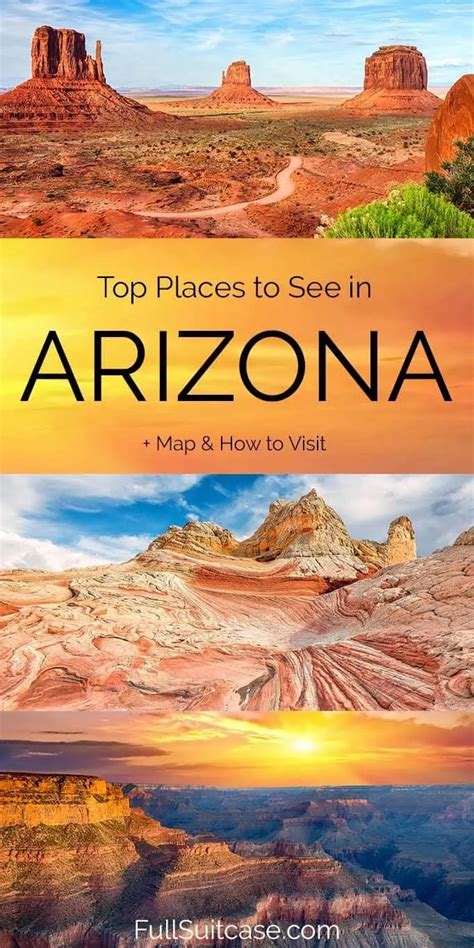 the top places to see in arizona map and how to visit