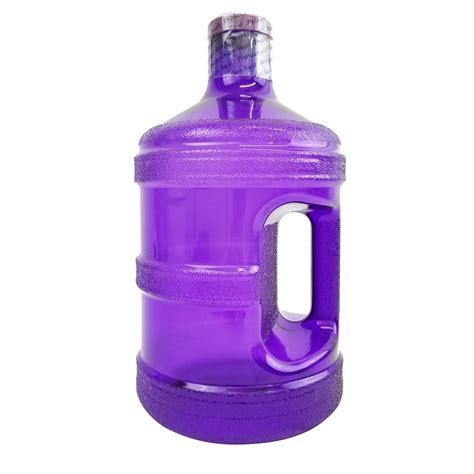 1 Gallon BPA FREE Reusable Plastic Drinking Water Big Mouth Bottle Jug Container with Holder ...