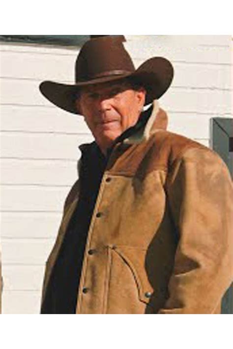 John Dutton Yellowstone Season 6 Fur Collar Brown Leather Jacket