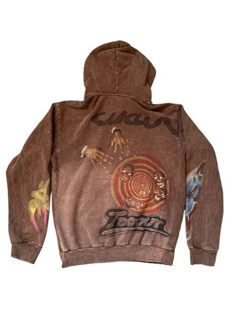 Travis Scott Travis Scott Utopia Tour Brown Zip Hoodie | Grailed