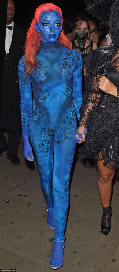 Jade Thirlwall dressed at X-Men character Mystique | X men halloween ...