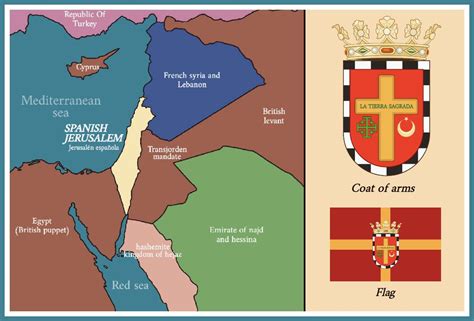 a map of spanish Jerusalem, "what if spain joined Britain and France in backing up the Arab ...