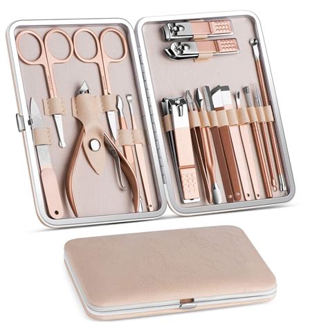 Manicure Set, Pedicure Kit, Nail Clippers, Professional Grooming Kit ...