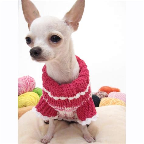 Dog Sweater XXS Pink Teacup Chihuahua Clothes Puppy Costumes