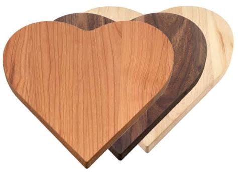 Wedding / Anniversary – Heart Shaped Wooden Cutting Board - Keepsakes Engraved