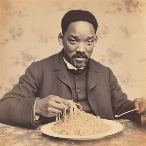 Photographic evidence of Will Smith eating spaghetti with his hands (1865) : r/fakehistoryporn