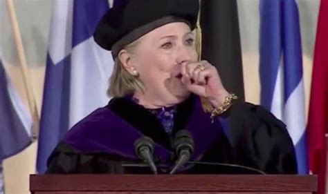 Hillary Clinton suffers major coughing fit as she delivers college ...