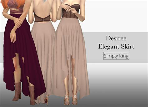 Desiree Elegant Skirt New Mesh 15 Swatches All LODs Custom Ambient Occlusion (Shadow Map ...