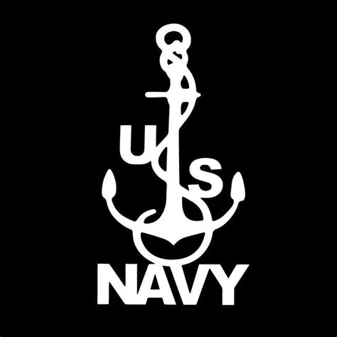 Navy Car Us Symbol Anchor Logo Window Decal Sticker | Custom Made In ...