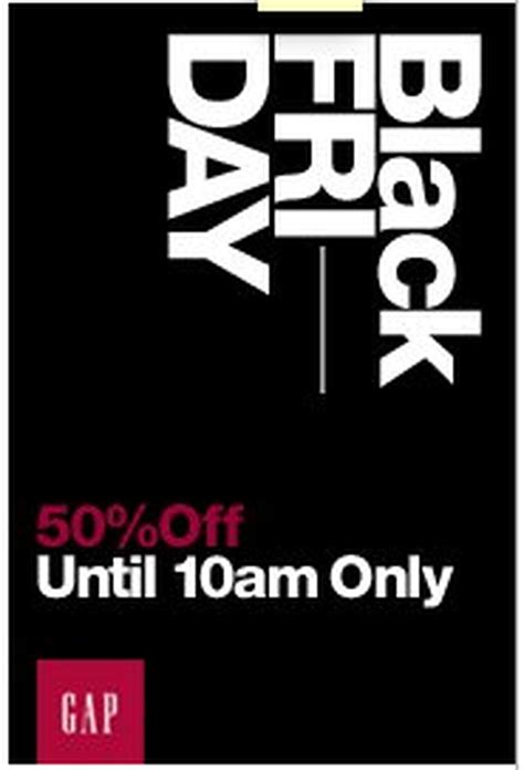 Gap: Black Friday Special - 50% off Everything Storewide Midnight to 10 a.m. - al.com