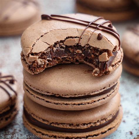 Chocolate Macaron Recipe - Simply Home Cooked