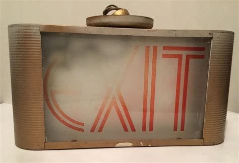 Antique/Vintage ***ART DECO EXIT SIGN** | #1882534309