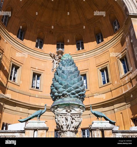 VATICAN, ITALY - NOVEMBER 2, 2016: ancient sculpture of Pine cone of Fontana della Pigna of ...