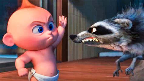 Incredibles 2 Movie Clip - Baby Jack Jack vs Raccoon Fight (2018) - YouTube